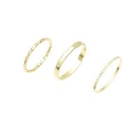 Zinc Alloy Teen Ring, gold plated, drie stuks & mode sieraden & voor vrouw, gouden, 14mm, Verkocht door Stel