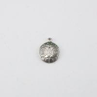 Nerezová ocel Šperky Přívěsky, 304 Stainless Steel, Flat Round, lesklý, Vintage & DIY, Původní barva, 18x22x2.80mm, Prodáno By PC