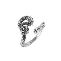 Prás Finger Ring, Nathair, plátáilte, jewelry faisin & unisex, airgid, Díolta De réir PC