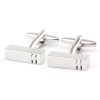 Cufflinks Brass silver color plated 2 pieces & for man nickel lead & cadmium free Sold By Set