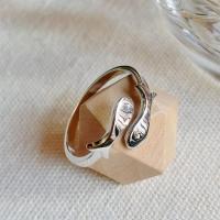 Brass Finger Ring silver color plated fashion jewelry & for woman nickel lead & cadmium free 17mm Sold By PC