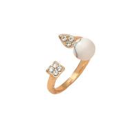 Zinc Alloy Teen Ring, met turkoois, gold plated, mode sieraden & voor vrouw & met strass, gouden, 14mm, Verkocht door PC