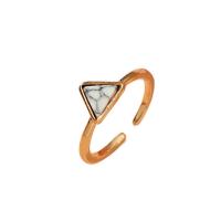 Zinc Alloy Teen Ring, met turkoois, gold plated, mode sieraden & voor vrouw, gouden, 14mm,8mm*7mm, Verkocht door PC