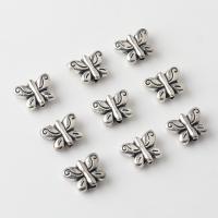 Zinklegierung Zwischenperlen, Schmetterling, antik silberfarben plattiert, Vintage & DIY, frei von Nickel, Blei & Kadmium, 10x7mm, ca. 100PCs/Tasche, verkauft von Tasche