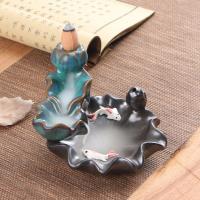 Backflow Incense Burner Porcelain handmade for home and office & durable & multifunctional Sold By PC