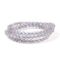 Bracelets de pierres précieuses, Moonstone, Rond, poli, bijoux de mode & différentes qualités de choix & unisexe & normes différentes pour le choix, Longueur Environ 45 cm, Vendu par PC