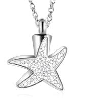 304 rustfrit stål Parfume Flaske Vedhæng, Starfish, du kan DIY & forskellige stilarter for valg, flere farver til valg, 18x24mm, Solgt af PC