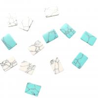 Edelstein Cabochons, Synthetische Türkis, Quadrat, DIY, keine, 10x14mm, 100PCs/Tasche, verkauft von Tasche