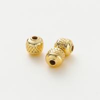 Perline vuote in ottone, placcato, DIY, nessuno, 8mm, Foro:Appross. 2.5mm, Venduto da PC