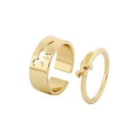 Zinc Alloy Ring Set plated 2 pieces & fashion jewelry & for woman 17.5mm Sold By Set