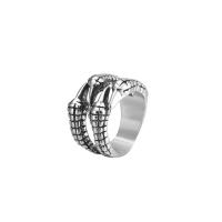 Sinc Alloy Finger Ring, dath airgid plated, jewelry faisin & do bhean, airgid, 16.5mm, Díolta De réir PC