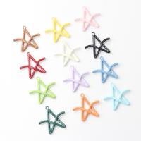 Colgante estrella de la aleación del cinc, aleación de zinc, chapado, Bricolaje & esmalte & hueco, más colores para la opción, libre de níquel, plomo & cadmio, 30x29mm, aproximado 100PCs/Bolsa, Vendido por Bolsa