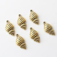 Zinc Alloy Pendler, Conch, guldfarve belagt, Vintage & du kan DIY, nikkel, bly & cadmium fri, 12x24mm, Ca. 100pc'er/Bag, Solgt af Bag