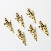 Zinc Alloy Pendants arrowhead antique gold color plated vintage & DIY nickel lead & cadmium free Approx Sold By Bag