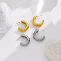 Titanium Steel  Earring plated fashion jewelry & for woman Sold By Pair