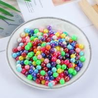 Acrylic Jewelry Beads Round DIY mixed colors Sold By Bag