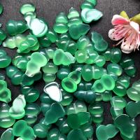 Cabochon en agate, agate verte, calebasse, DIY, vert, 10x15mm, 100PC/sac, Vendu par sac