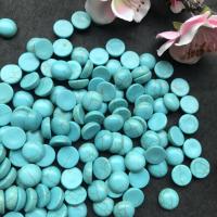 Synthetische Turquoise Cabochon, Ronde, DIY & verschillende grootte voor keus, blauw, 100pC's/Bag, Verkocht door Bag