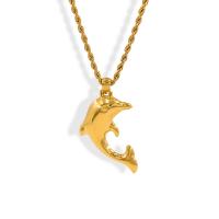 Edelstahl Schmuck Halskette, 304 Edelstahl, Dolphin, plattiert, Modeschmuck & für Frau, keine, Länge ca. 55 cm, verkauft von PC