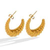 Cruach dhosmálta Graí Earrings, 304 Cruach dhosmálta, plátáilte, jewelry faisin & do bhean, órga, Díolta De réir Péire