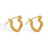 Acier inoxydable Levier Retour Earring, Acier inoxydable 304, Placage, bijoux de mode & pour femme, doré, Vendu par paire