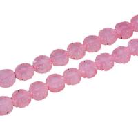 Prirodna ruža kvarca kuglice, Rose Quartz, Cvijet, možete DIY, 12x6mm, 31računala/Strand, Prodano Per Približno 39 cm Strand