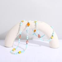 Resin halskettingen, Hars, met Natuurlijke Quartz, mode sieraden & voor vrouw, multi-gekleurde, Per verkocht 120 cm Strand