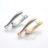 Brass Lever Terug Earring Component, Messing, plated, DIY, meer kleuren voor de keuze, nikkel, lood en cadmium vrij, 11x19mm, Verkocht door PC