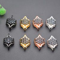 Brass Spacer Beads plated DIY & micro pave cubic zirconia nickel lead & cadmium free Sold By PC