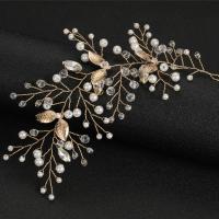 Diadema, fundición, con Cristal & Perlas plásticas, Joyería & para mujer, más colores para la opción, libre de níquel, plomo & cadmio, 170x70mm, Vendido por UD