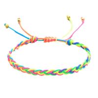 Pulseras de Moda, Cordón de nudo, hecho a mano, estilo popular & unisexo & ajustable, más colores para la opción, longitud aproximado 16-30 cm, Vendido por UD