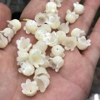 Jóias DIY suprimentos, Início Shell, Flor, polido, branco, 8x10mm, vendido por PC