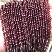 Spacer perle Nakit, Granat, uglađen, možete DIY, crven, 2.50mm, Približno 90računala/Strand, Prodano Per Približno 38 cm Strand