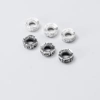 925 Sterling Silver Spacer Bead, plated, DIY, fler färger för val, 8x8x3mm, Hål:Ca 3.3mm, Säljs av PC