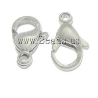 Cruach dhosmálta Gliomach Claw Clasp, 316 Cruach dhosmálta, dath bunaidh, 11x7mm, Poll:Thart 1.5mm, 100ríomhairí pearsanta/Mála, Díolta De réir Mála