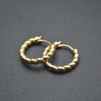 Brass Huggie Hoop Earring Donut plated fashion jewelry & for woman nickel lead & cadmium free 10/PC Sold By PC