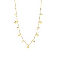 Collier d'acier titane, avec 2.36inch chaînes de rallonge, Placage, bijoux de mode & pour femme, doré, Longueur Environ 14.96 pouce, Vendu par PC