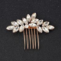 Decorative Hair Combs Zinc Alloy fashion jewelry & for woman & with rhinestone nickel lead & cadmium free Sold By PC