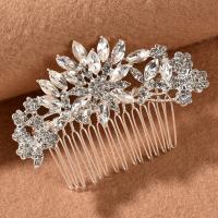 Decorative Hair Combs Zinc Alloy fashion jewelry & for woman & with rhinestone nickel lead & cadmium free Sold By PC