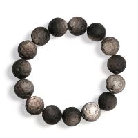 Silver+Obsidian Armband, unisex & verschiedene Stile für Wahl, Länge ca. 7 ZollInch, verkauft von PC