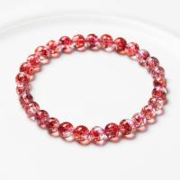 Strawberry Quartz Armband, rund, Folk-Stil & unisex & verschiedene Größen vorhanden, Länge ca. 7-10 ZollInch, verkauft von PC