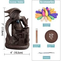 Queimador de incenso Backflow de porcelana, Areia roxa, metade handmade, para casa e escritório & Sustentável & multifuncional & Vario tipos a sua escolha, níquel, chumbo e cádmio livre, 104x84x172mm, vendido por PC