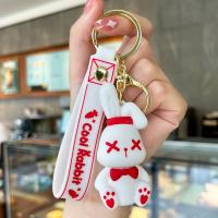 Zinc Alloy Key Clasp with Soft PVC Rabbit cute & multifunctional nickel lead & cadmium free Sold By PC