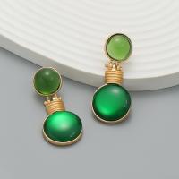 Zinc Alloy Stud Earring with Resin fashion jewelry & for woman nickel lead & cadmium free Sold By Pair