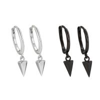 argent sterling 925 Boucles d'oreilles pendantes Hoop Huggie, Placage, bijoux de mode & pour femme, plus de couleurs à choisir, Vendu par paire