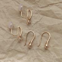 Messing Clip On Earring vinden, 14K met goud gevuld, DIY, gouden, nikkel, lood en cadmium vrij, Verkocht door pair