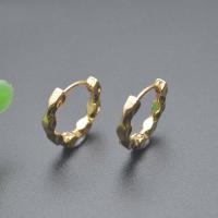 Brass Huggie Hoop Earring Donut gold color plated fashion jewelry & for woman nickel lead & cadmium free Sold By PC