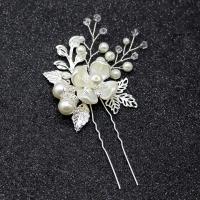 Hair Stick Brass with Crystal & Plastic Pearl fashion jewelry & for woman nickel lead & cadmium free Sold By PC