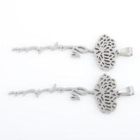 Stainless Steel Flower Pendant 304 Stainless Steel plated DIY Sold By Bag