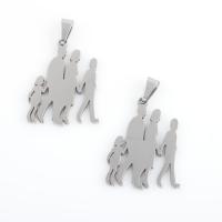 Stainless Steel Pendants 304 Stainless Steel plated DIY silver color Sold By Bag